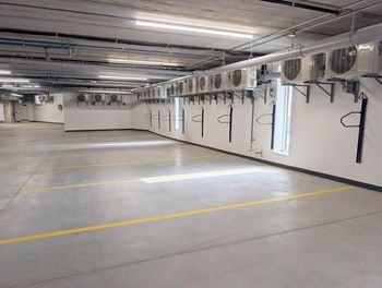 Heated indoor parking